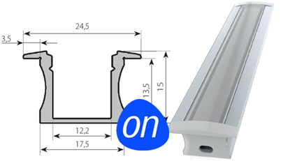onlux UPS LED-Profil Zeichnung